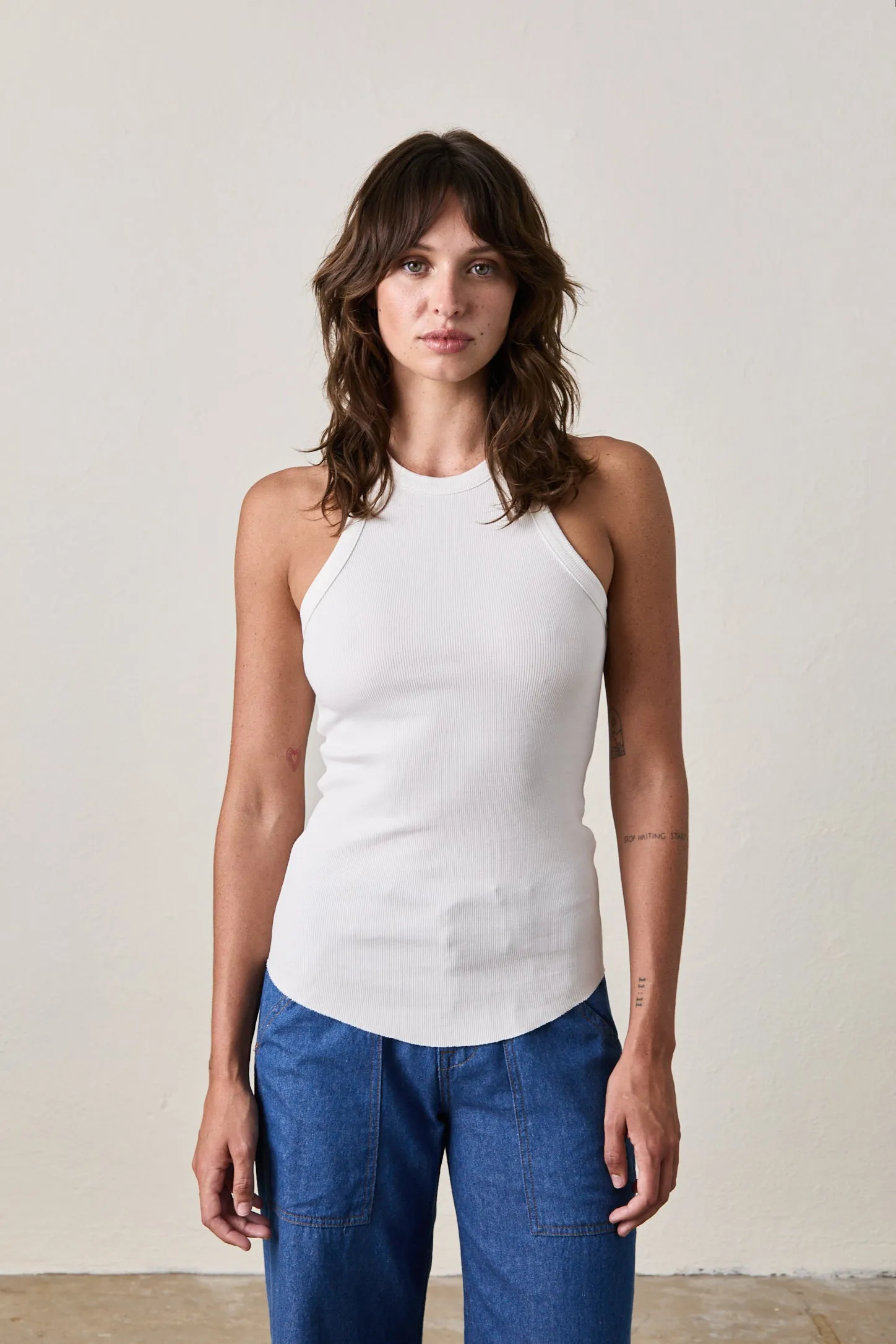 ALEXA RIB TANK / SOFT WHITE