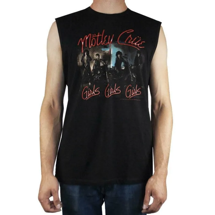 Amplified Mens Girls Girls Girls Motley Crue Sleeveless T-Shirt