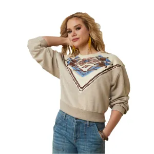 Ariat Ladies Chimayo Embroidered Brindle Sweatshirt 10046283