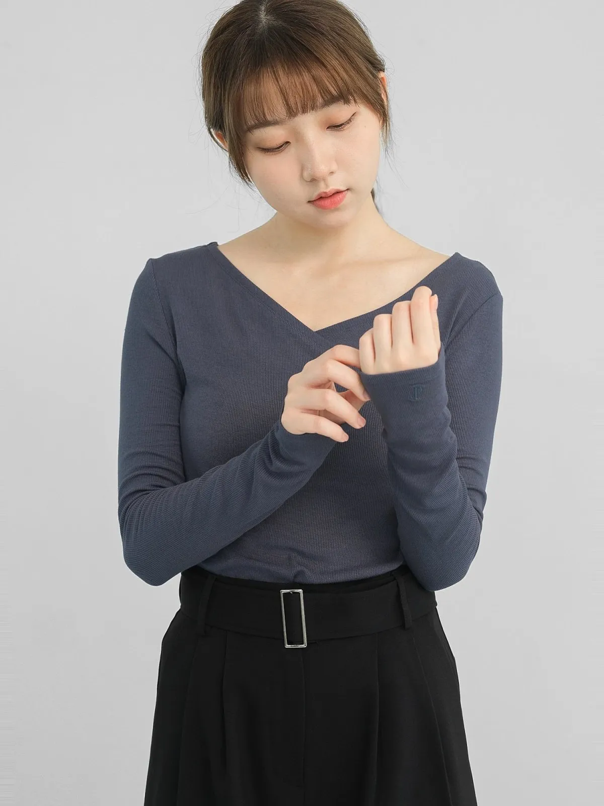 Ashley V-neck Wrap Knit Top