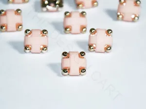 Baby Pink Square Acrylic Buttons