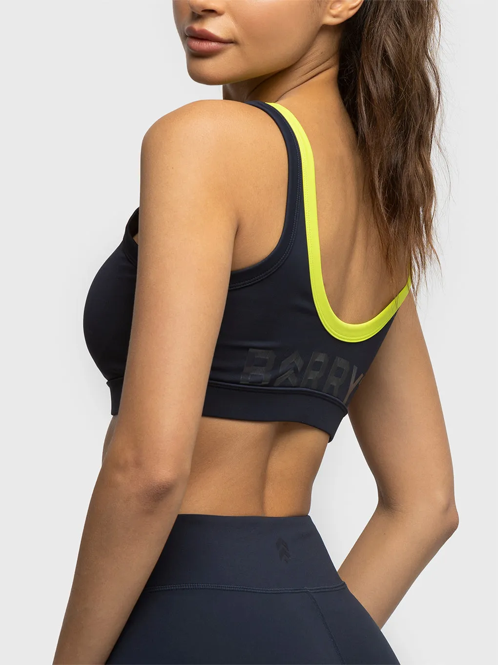 BARRY'S INK BLUE/CITRON RINGER BRA