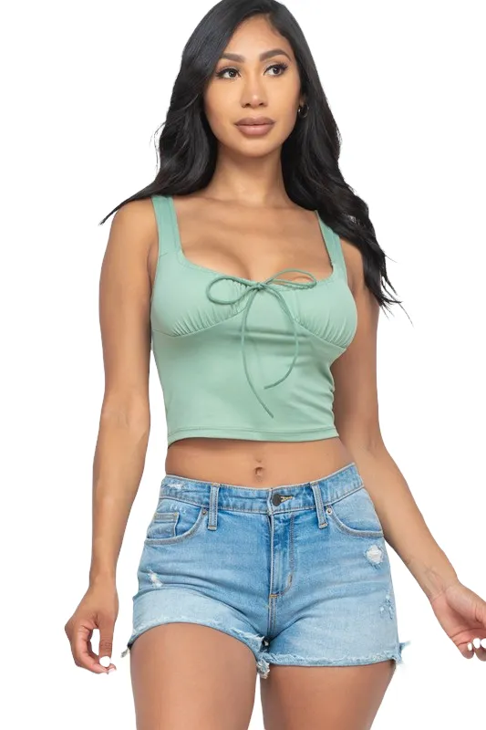 Bellesas Bow Tie Crop Top