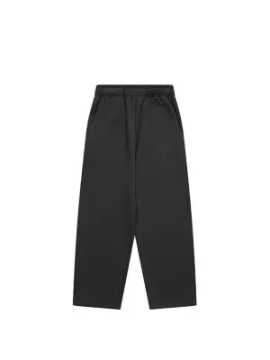 Black Heavyweight Sweatpants with Adjustable Leg Open