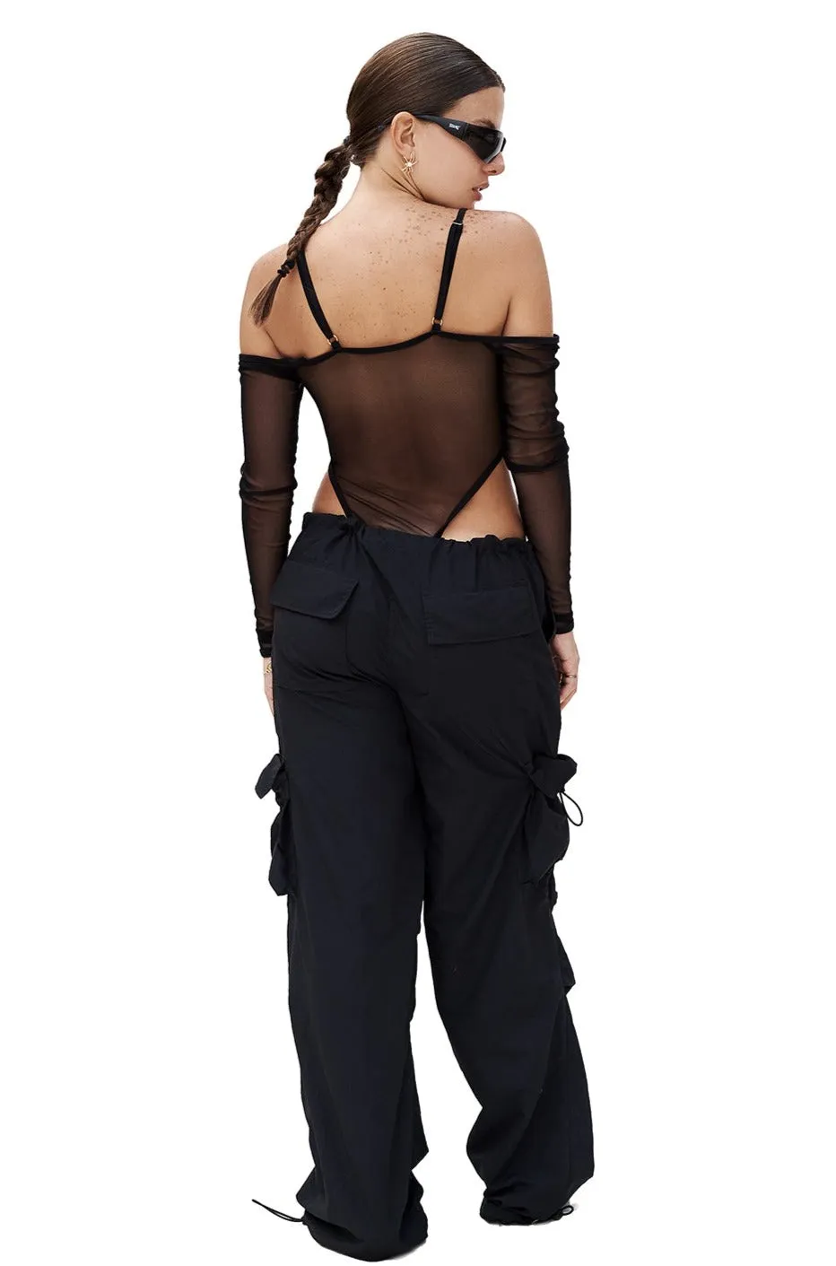 BLACK PARACHUTE PANTS