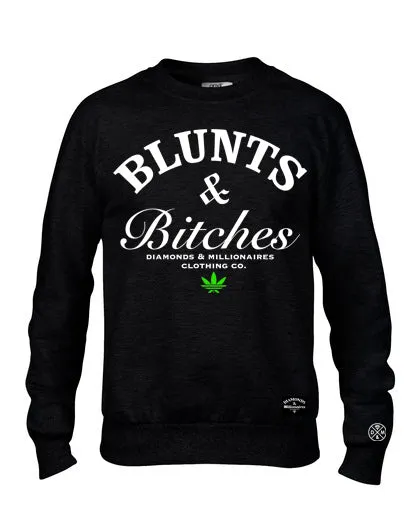 BLUNTS AND BITCHES CREW-NECK SWEATSHIRT