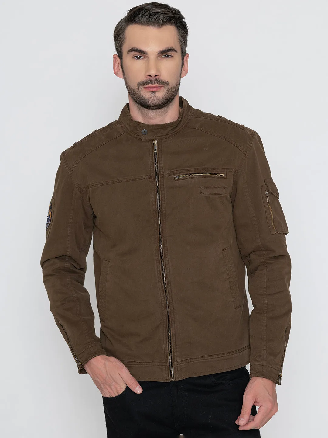 BROWN HARINGTON JACKET.