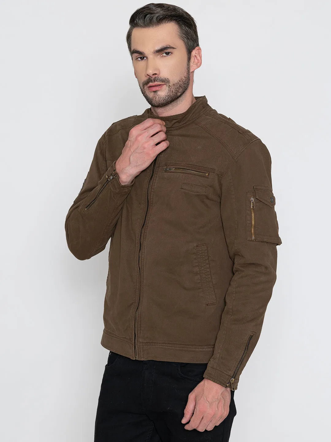 BROWN HARINGTON JACKET.