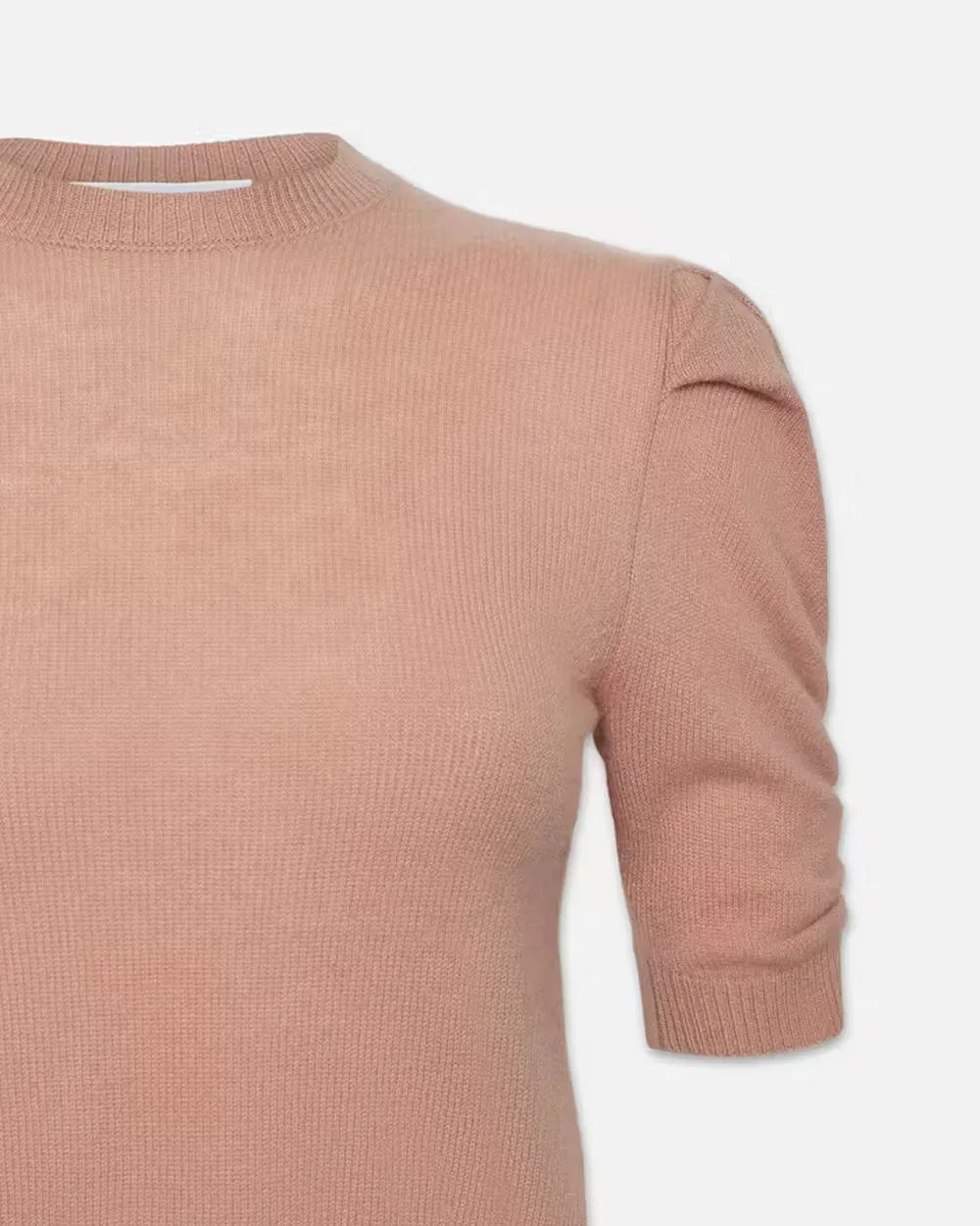 Camel Cashmere Ruched Sweater