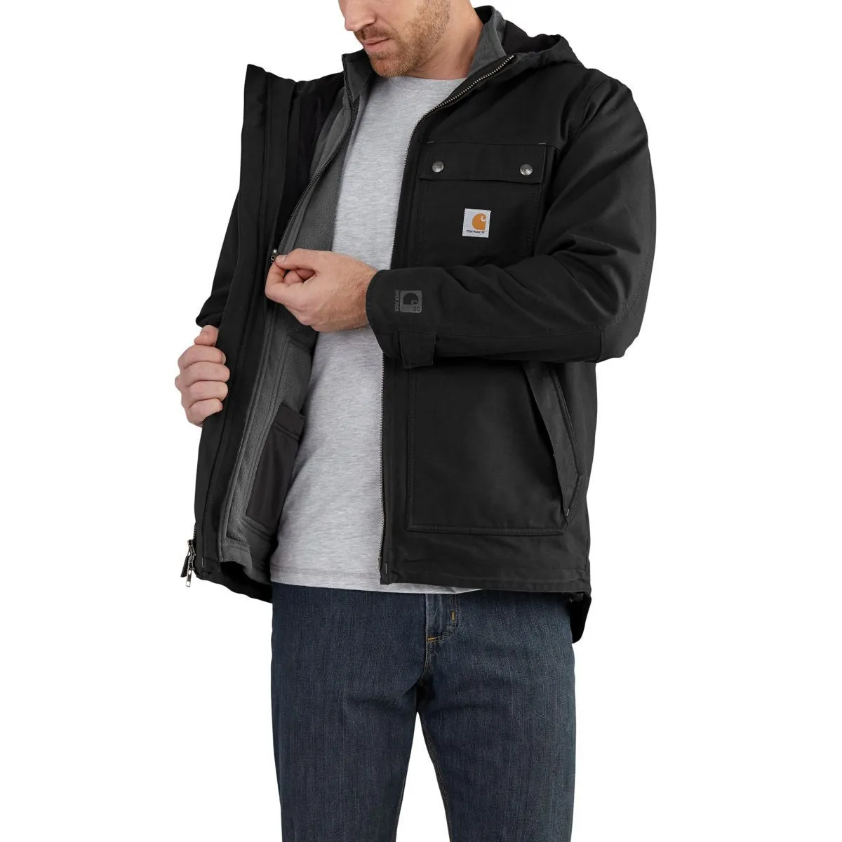 Carhartt Men's Black Quick Duck 3 in 1 Rockwall Jacket