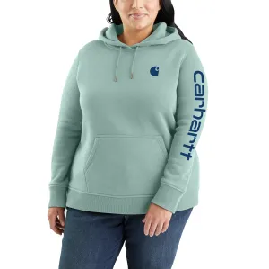 Carhartt Women's Clarksburg Graphic Sleeve Hoodie_Succulent Heather