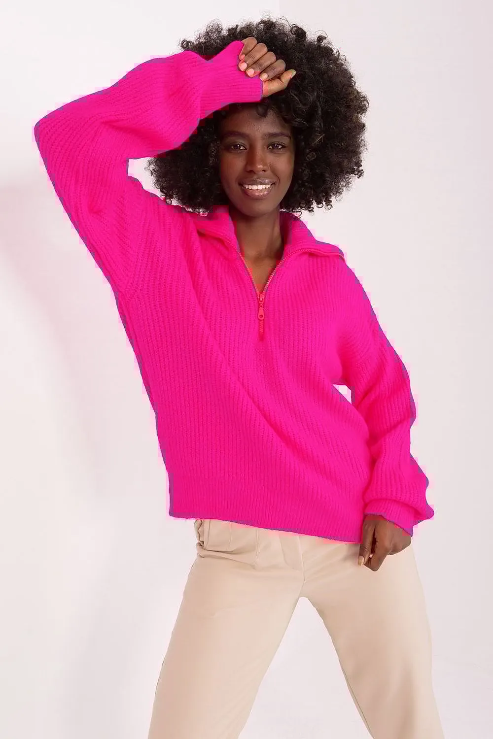 Chic Unbuttoned Turtleneck Sweater