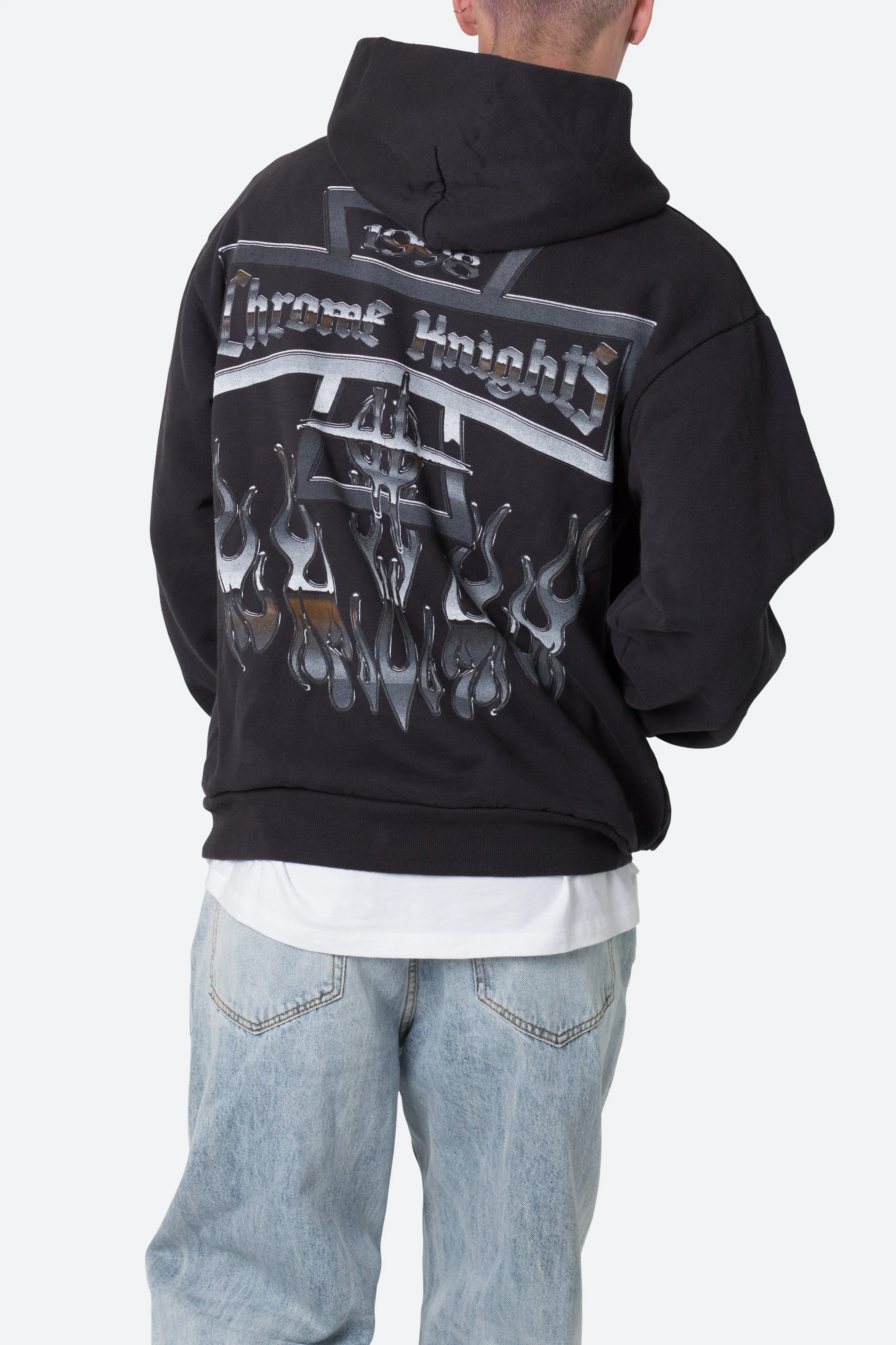 Chrome Knights Hoodie - Off Black