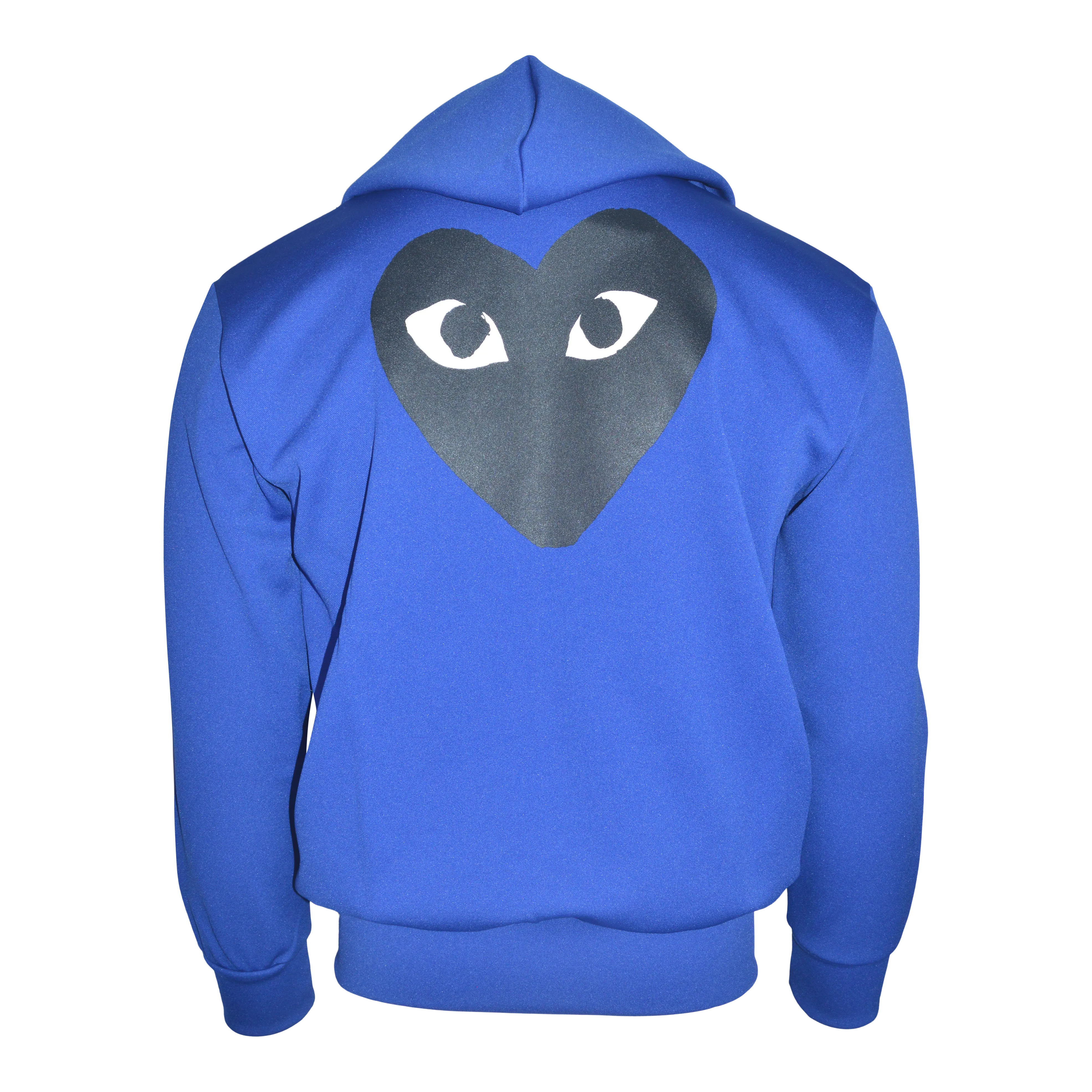 COMME des GARÇONS PLAY BLUE ZIP-UP HOODIE