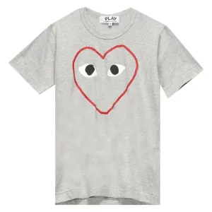 Comme Des Garçons Play Logo Print T-shirt, gray