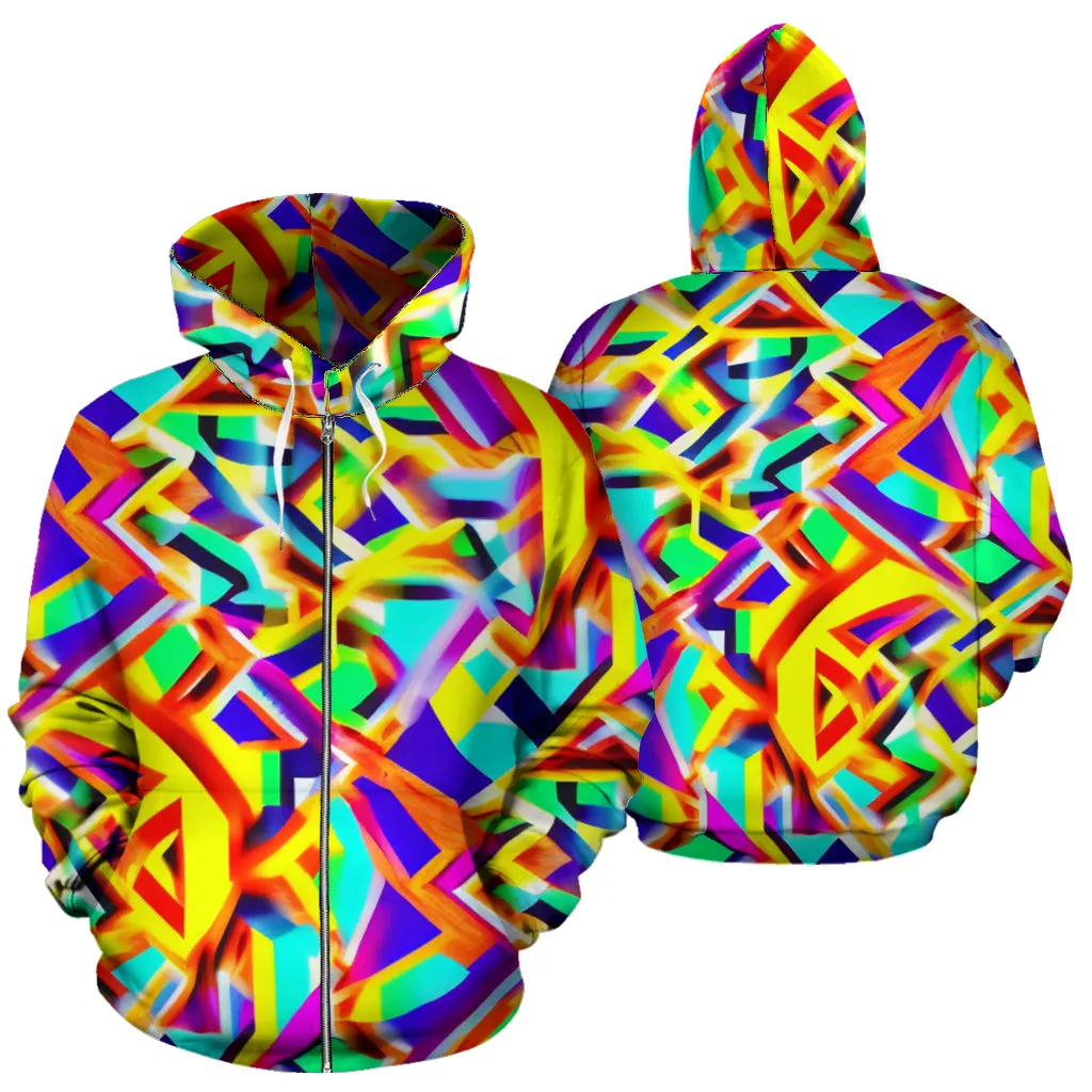 CRYSTALS ZIPPER HOODIE | ACIDMATH GUY