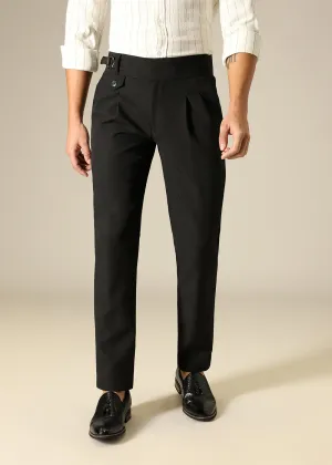 Deep Black Gurkha Pant