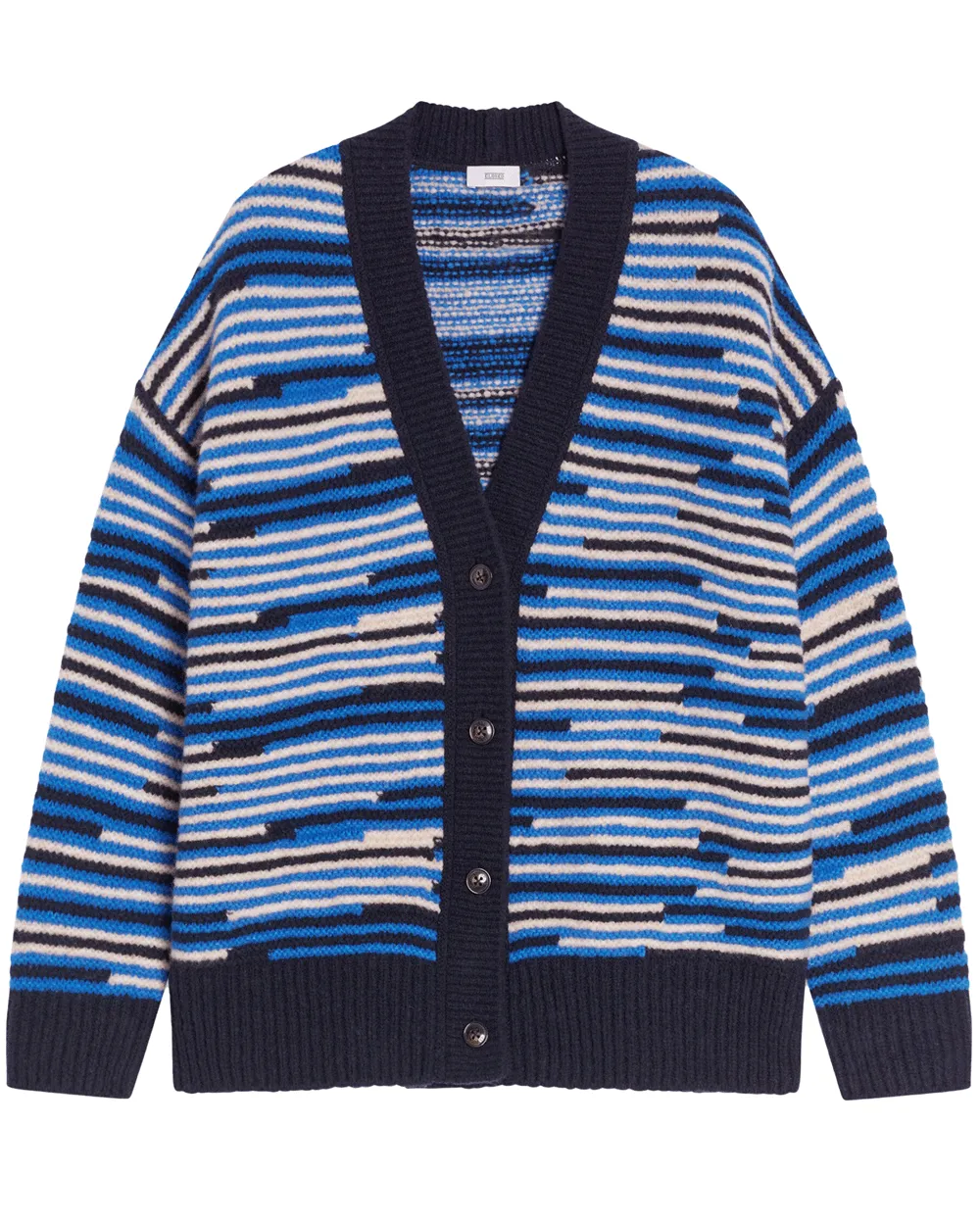 Deep Sea Stripe Button Cardigan