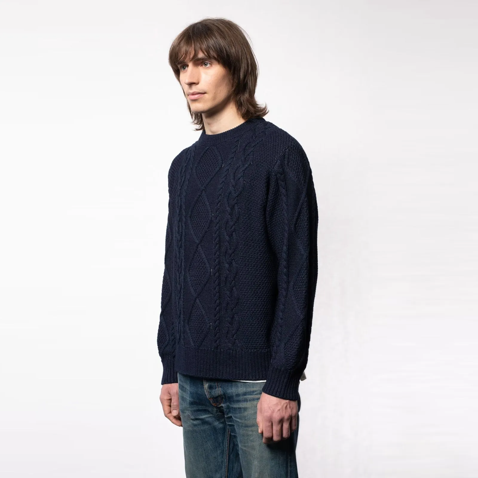 Didrik Braided Sweater (Indigo)