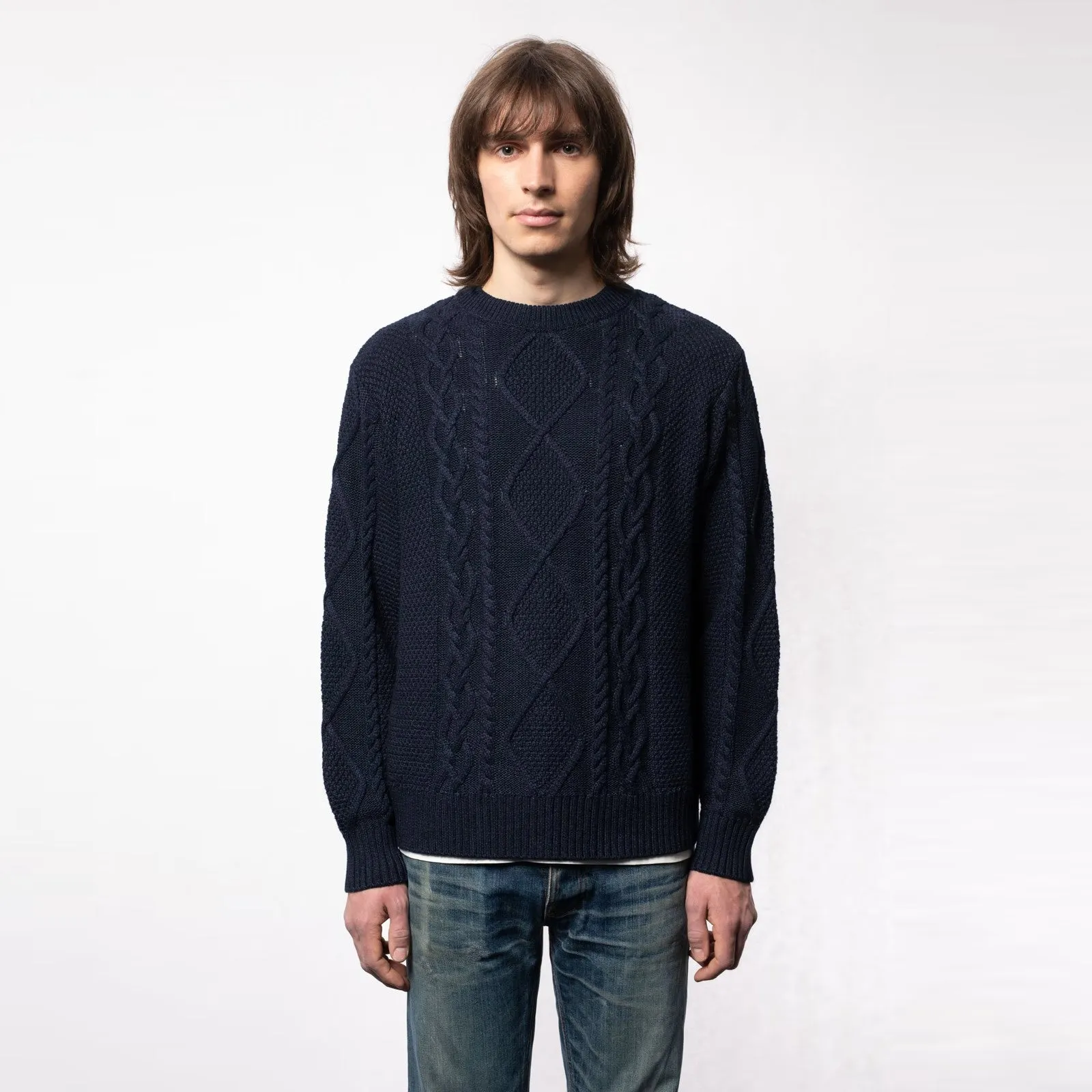 Didrik Braided Sweater (Indigo)