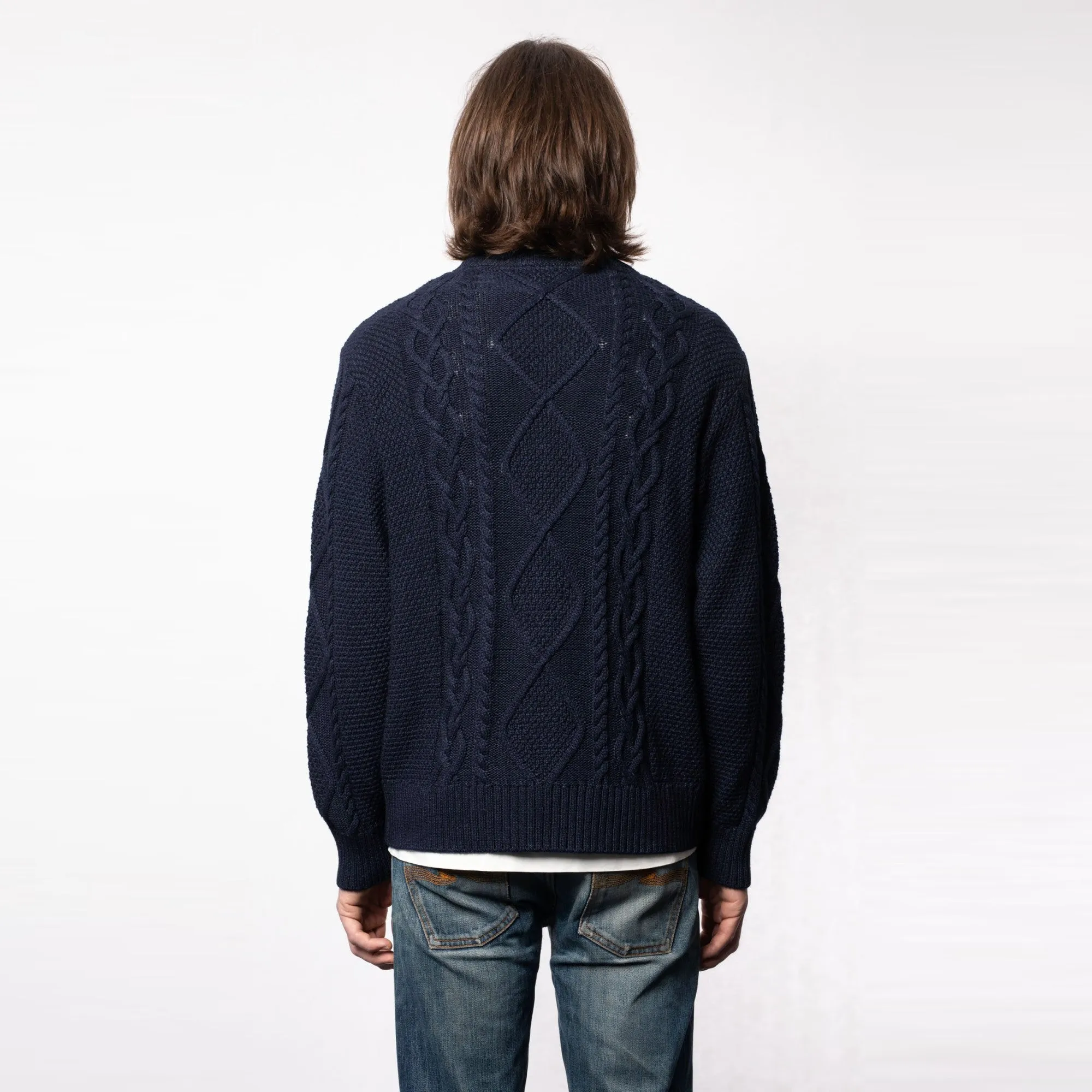 Didrik Braided Sweater (Indigo)