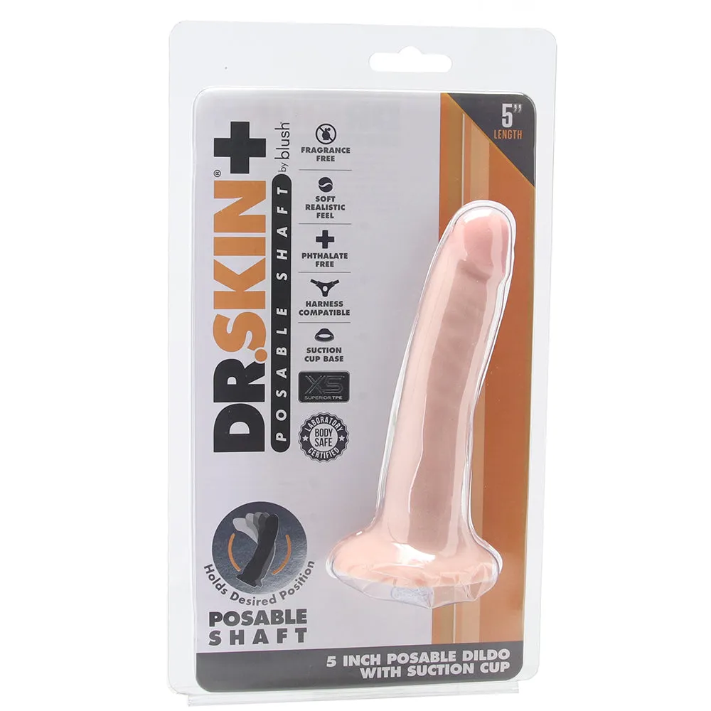 Dr. Skin Plus 5 Inch Posable Dildo in Vanilla