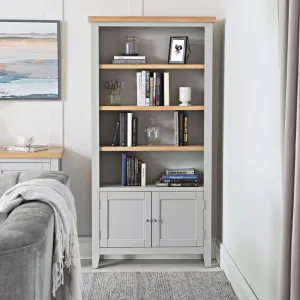 Elodie Dove Grey Oak Large Bookcase