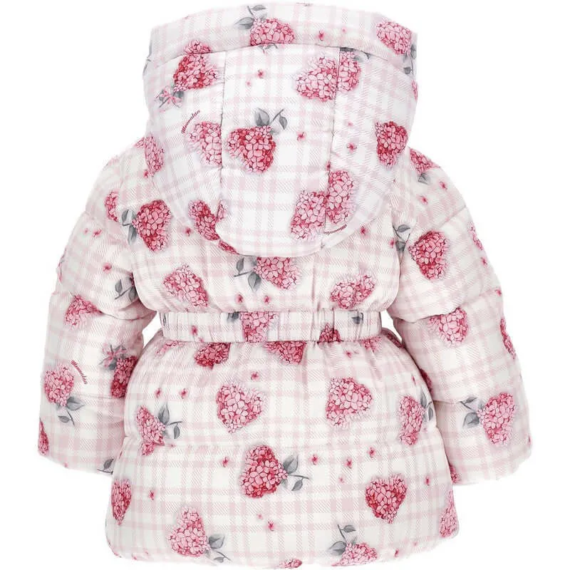 Girls Pink Floral Coat