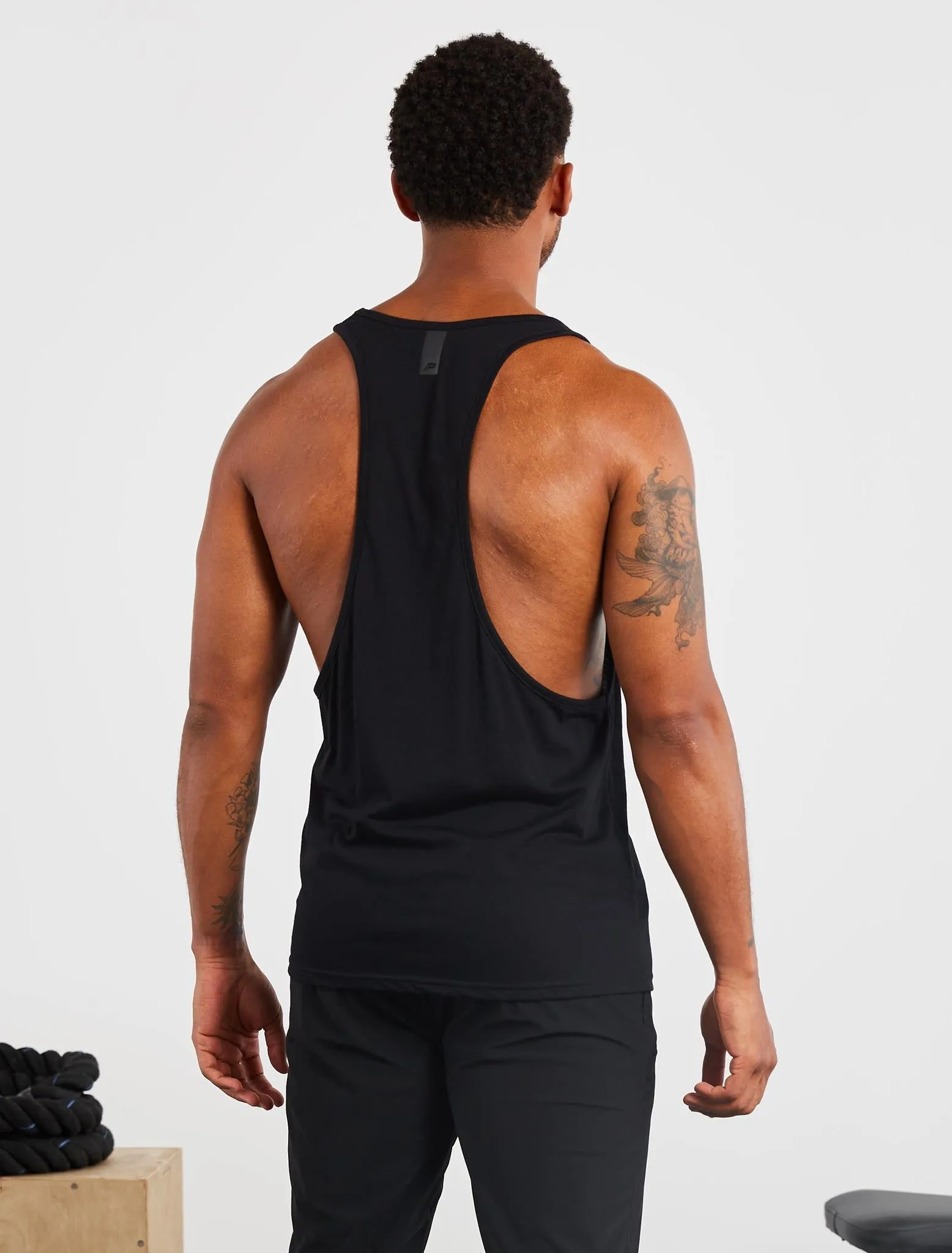 Graphic Stringer Vest - Black