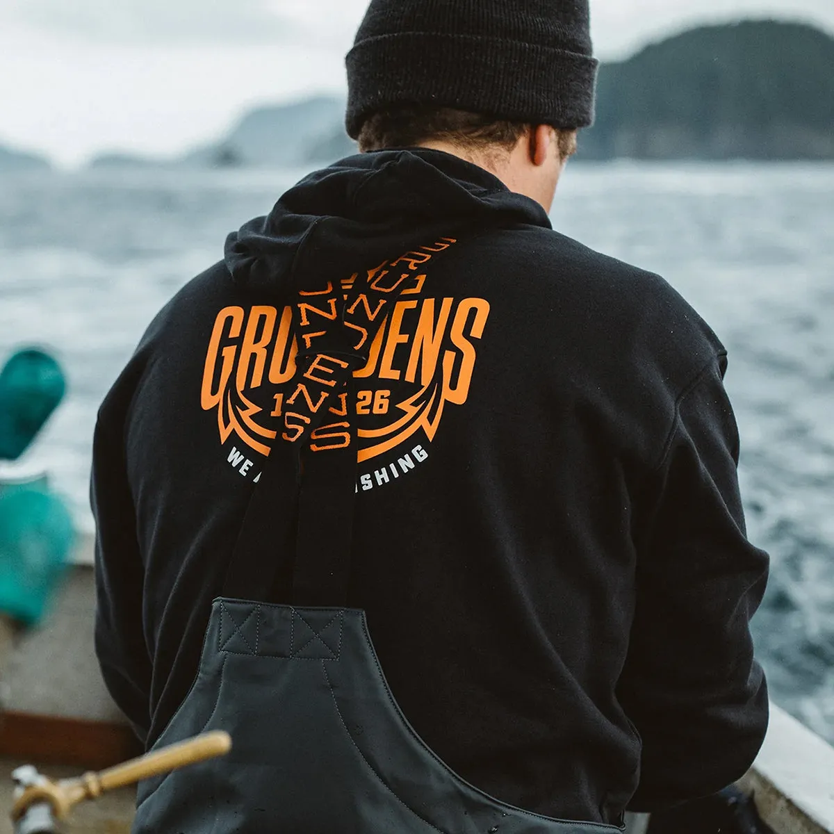 Grundéns Displacement DWR Logo Anchor Pullover Hoodie