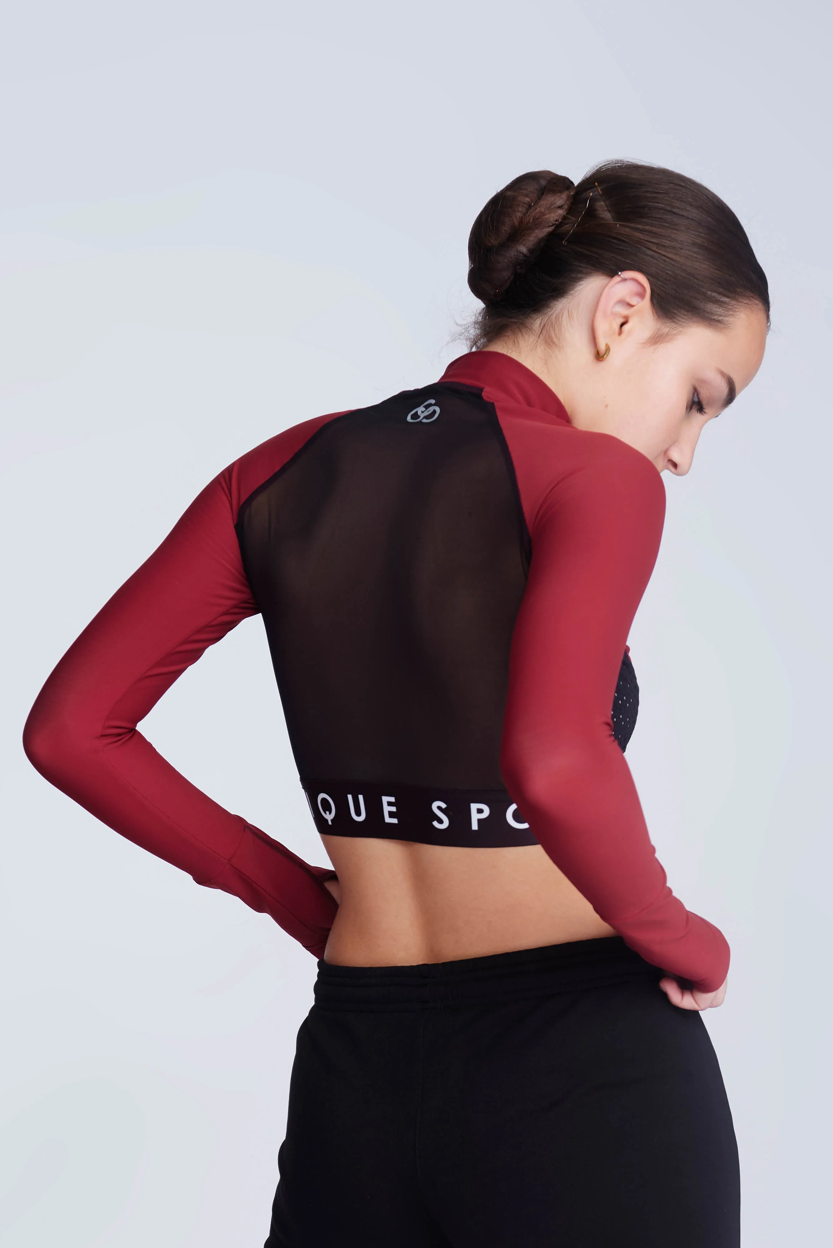 Ignite Long-Sleeve Crop Top in Spice