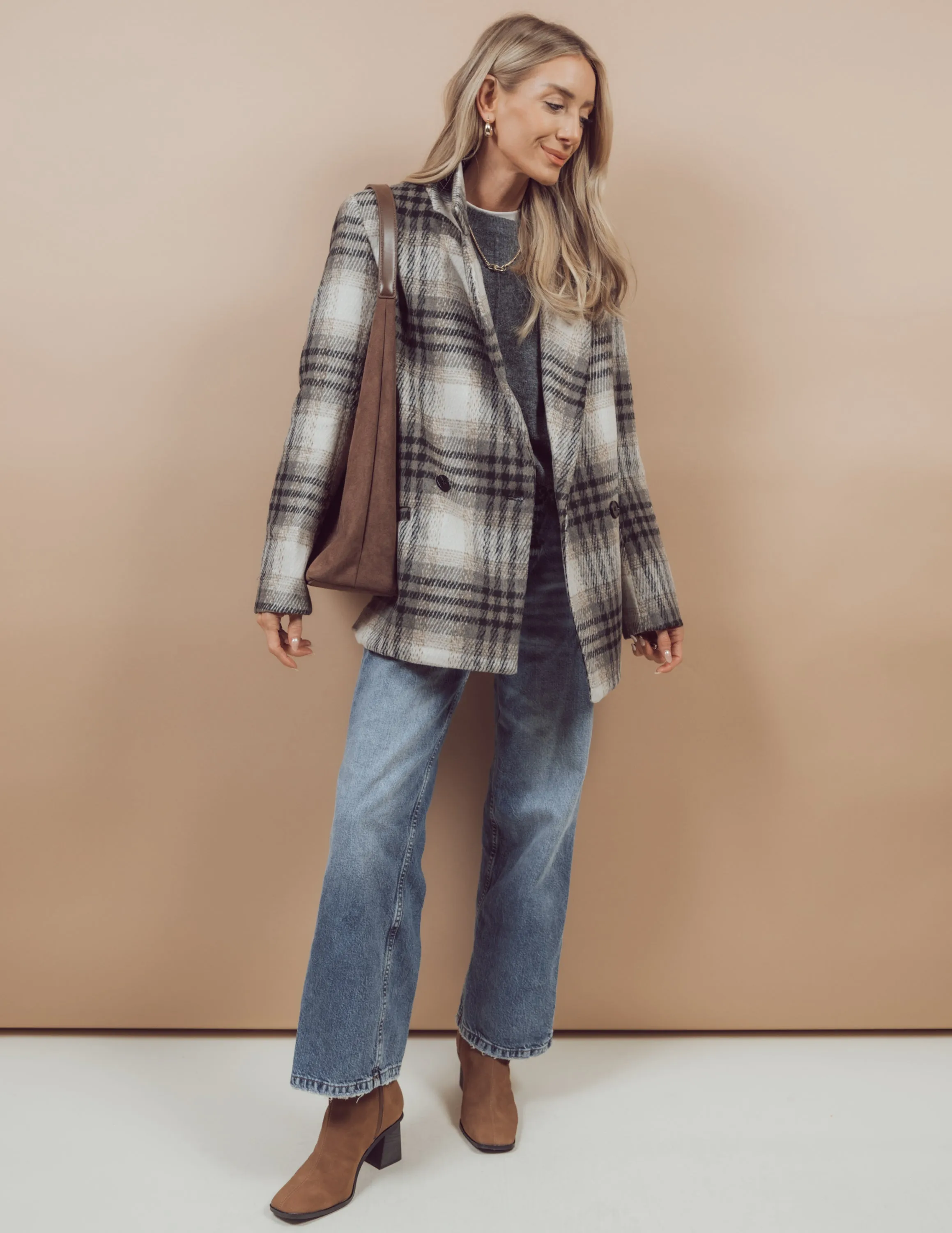 Jocelyn Plaid Blazer