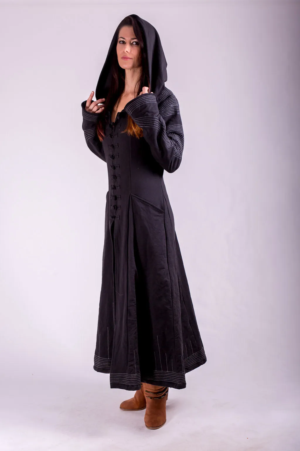 Kaftan Coat - Starduster - Deco Black