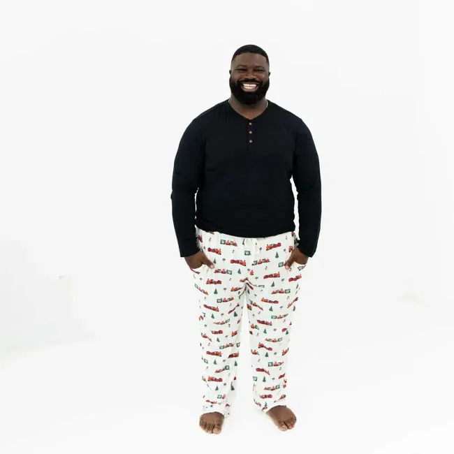 Kyte Baby Men's Lounge Pants in Holiday Train