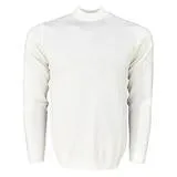 Lavane' 501M L/S Slim Fit Mock Neck White