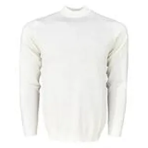 Lavane' 501M L/S Slim Fit Mock Neck White