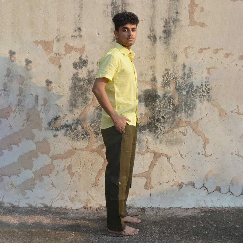 Linen Shirt for Men | Full Sleeves | Yellow