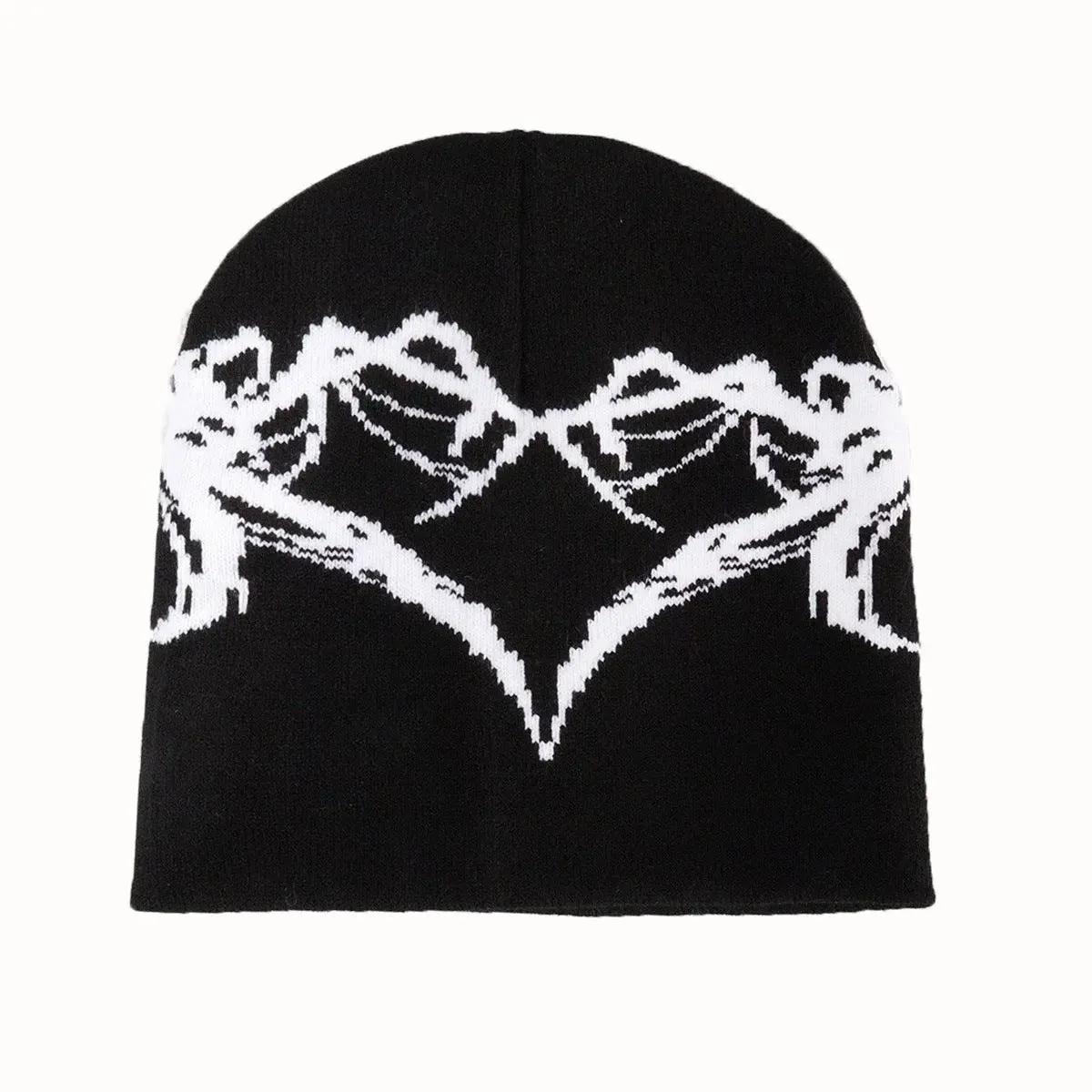 Little Addiction Mirror Heart Knitted Beanie Hat