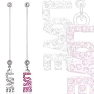 LOVE Dangle Pregnancy Belly Ring