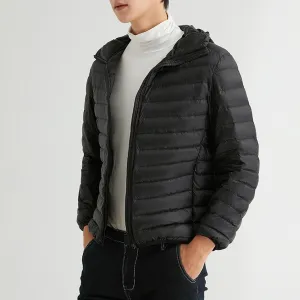 Man Winter Autumn Jacket White Duck Down Jackets Men Hooded Ultra Light Down Jackets Warm Outwear Coat Parkas Outdoors