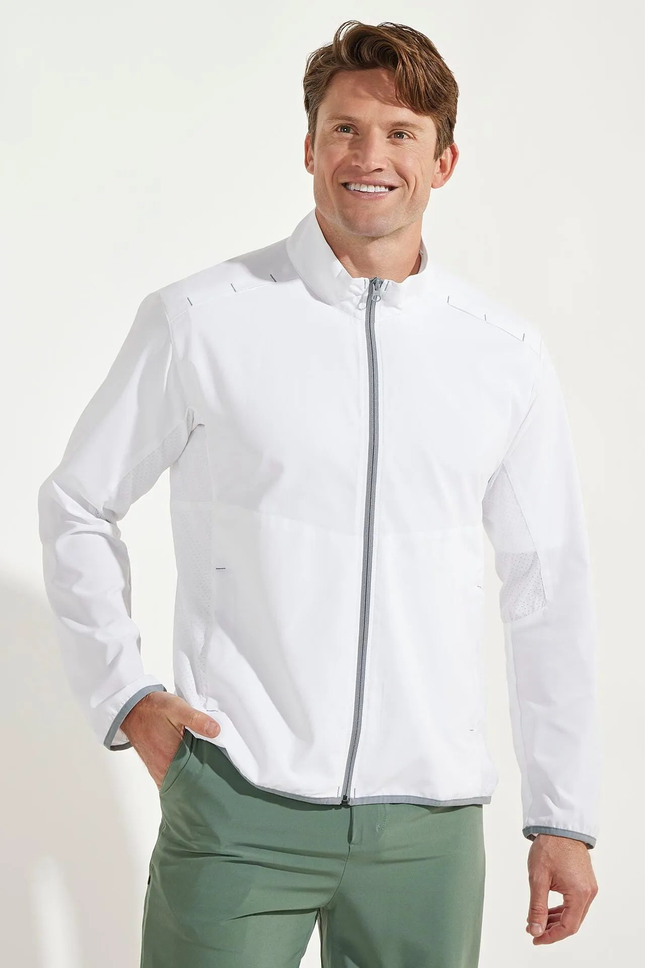 Men's Arcadian Packable Sunblock Jacket  |  White