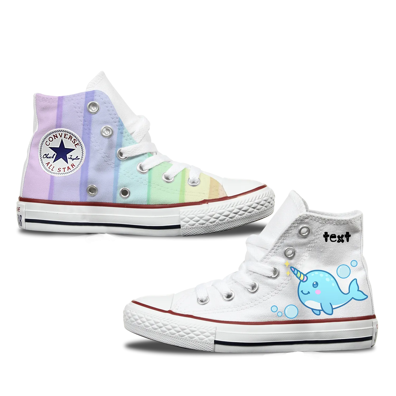 Narwhal Kids Personalised Converse