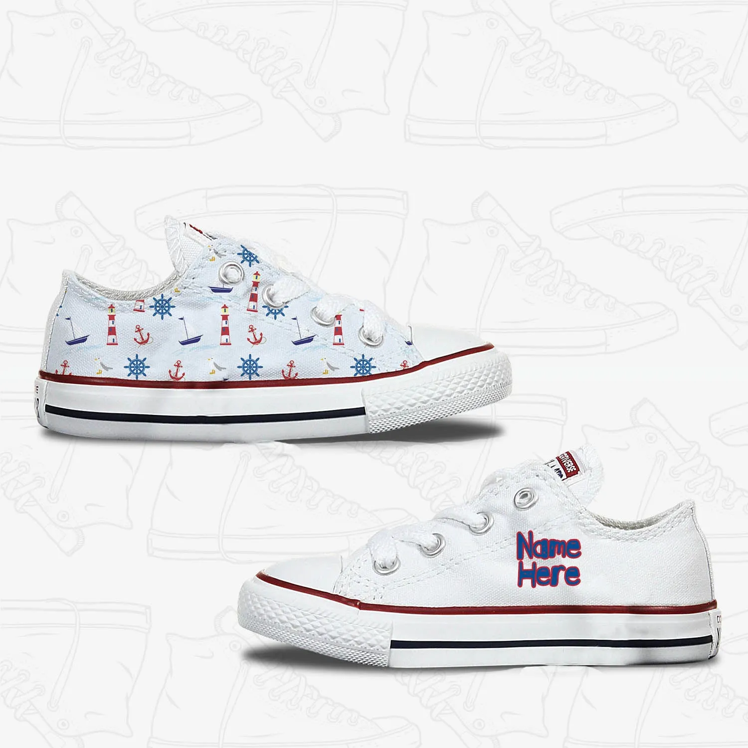 Nautical Toddler Converse