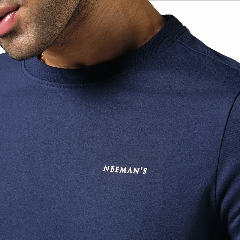 Neeman's Organic Cotton T-Shirt for Men | Navy Blue | Crew Neck