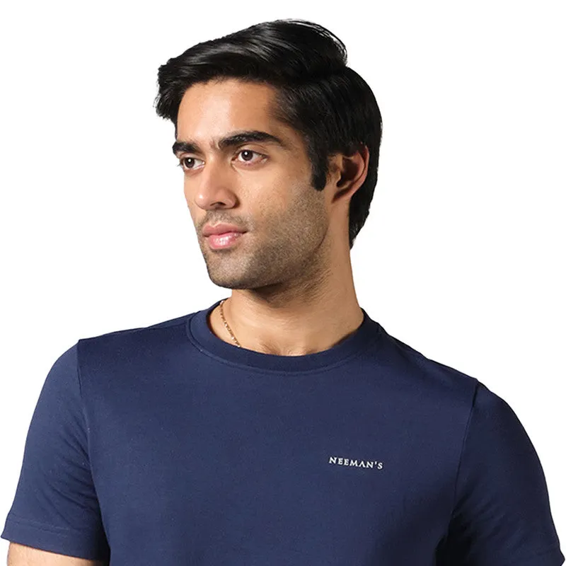 Neeman's Organic Cotton T-Shirt for Men | Navy Blue | Crew Neck