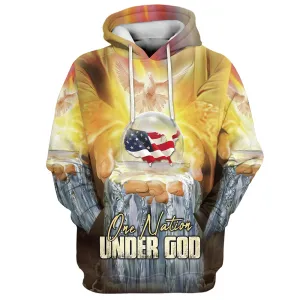 One Nation Under God Hoodies Men & Women Christian Hoodie 3D Printed Hoodie