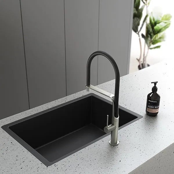 Phoenix Vido Flexible Hose Sink Mixer - Brushed Nickel