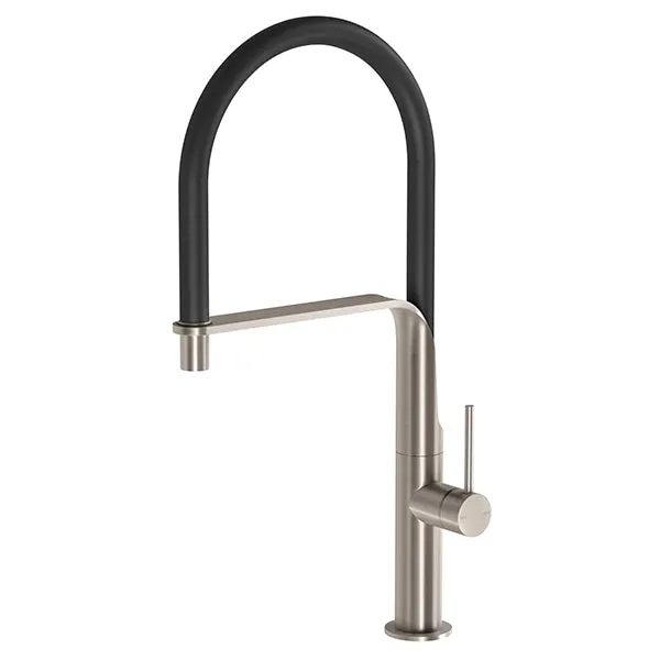 Phoenix Vido Flexible Hose Sink Mixer - Brushed Nickel