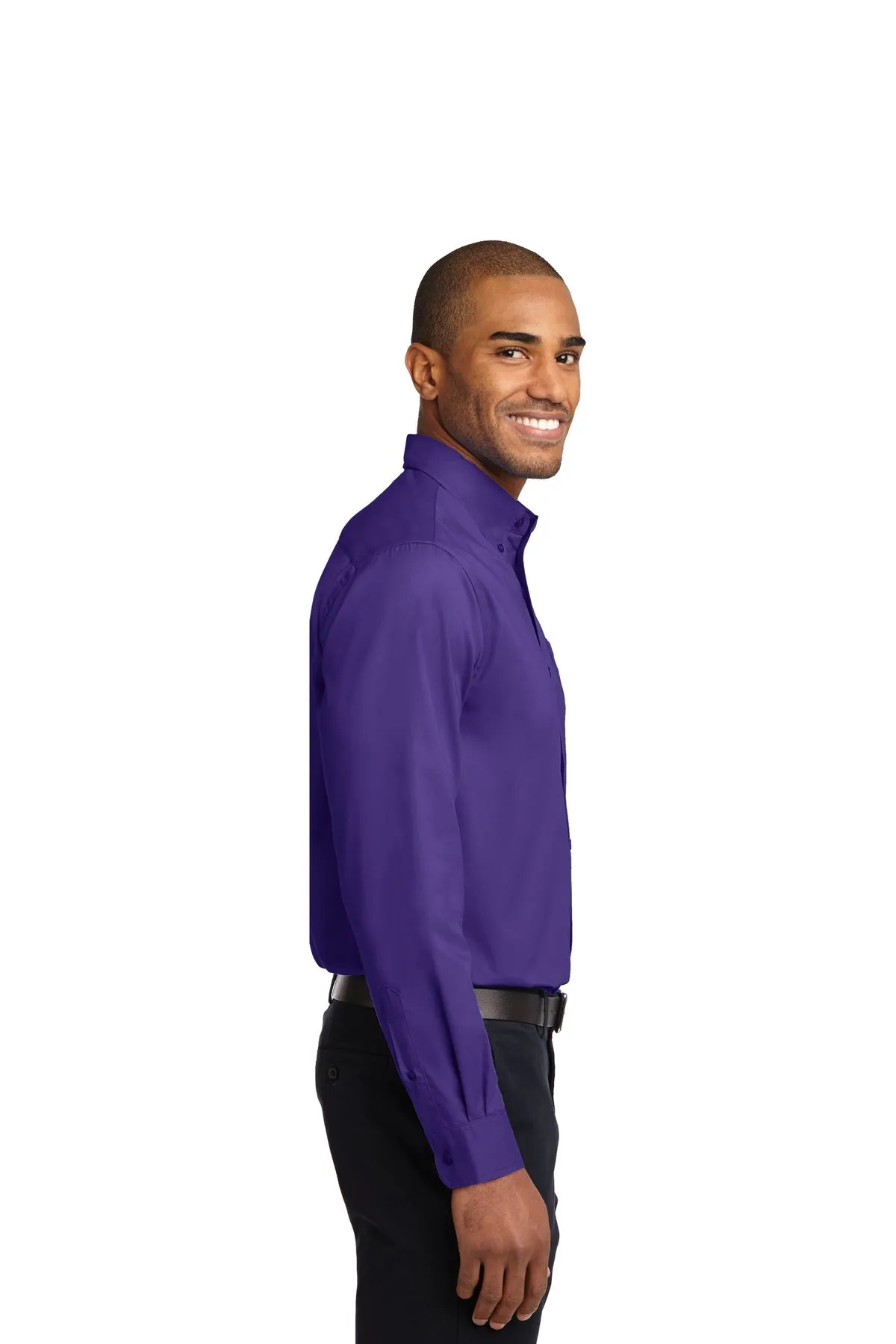 Port Authority Tall Custom Easy Care Shirts, Purple