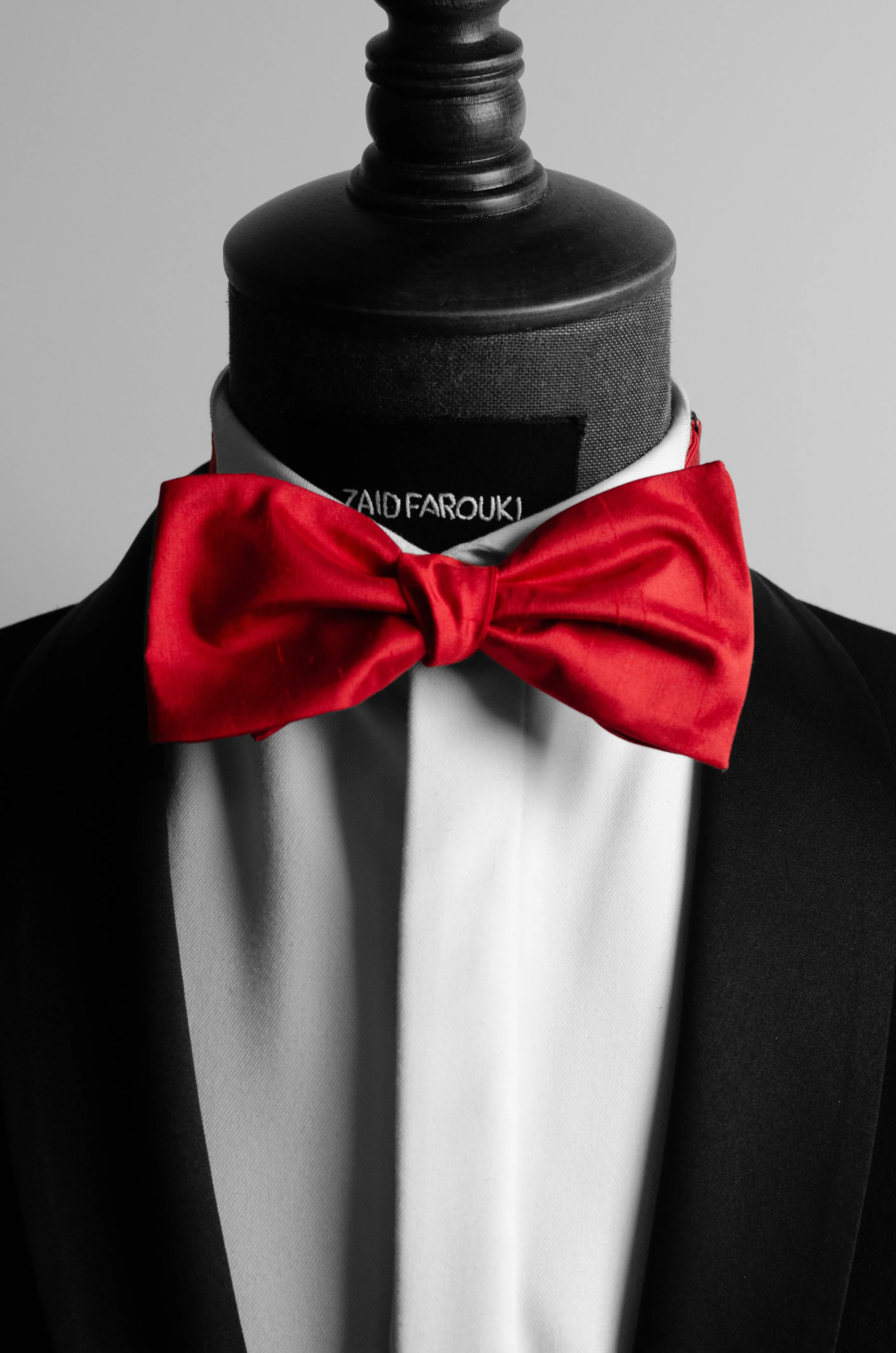 Red Silk Classic Bow Tie